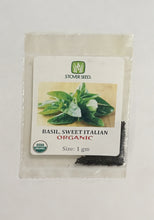 Load image into Gallery viewer, Basil, Sweet Italian 100% Organic  (1 gm)
