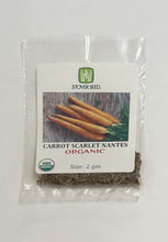 Load image into Gallery viewer, Carrot, Scarlet Nantes 100% Organic  (2 gm)
