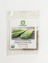 Load image into Gallery viewer, Lettuce, Romaine Parris Island Cos 100% Organic  (1.5 gm)
