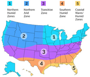 Climate Zone Map of the United States
