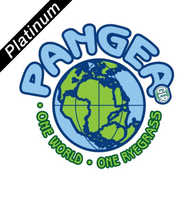 Logo for Platinum Quality Pangea Perennial Ryegrass seed.