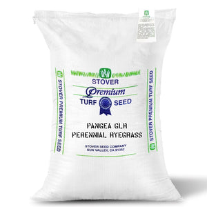 Bag of Platinum Quality Pangea GLR Perennial Ryegrass seed.