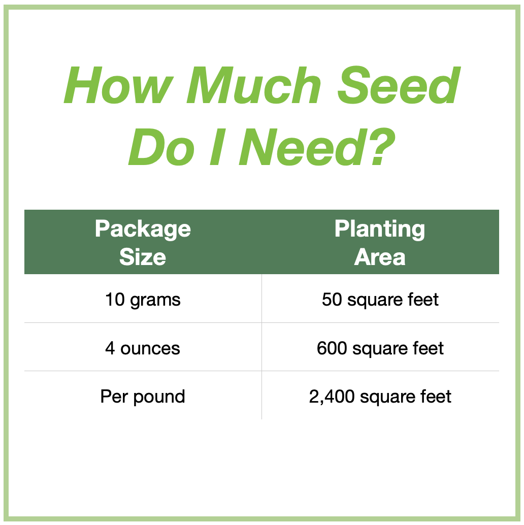 flower seeds per gram Pollinator Wildflower Mix